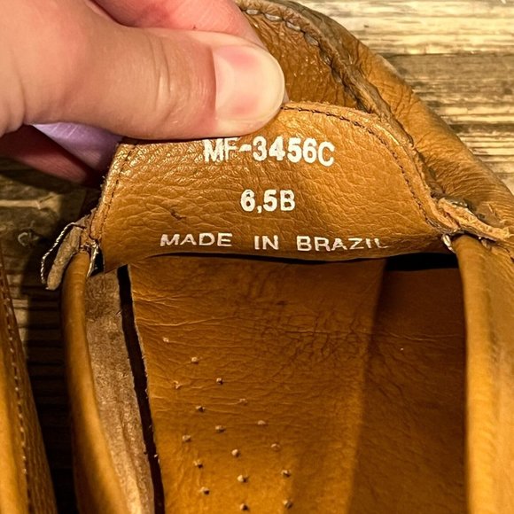 Womens Mercanti Fiorentini 3456 Tan Casual Driving‎ Loafers Shoes Size 6.5 B GUC - Picture 6 of 7